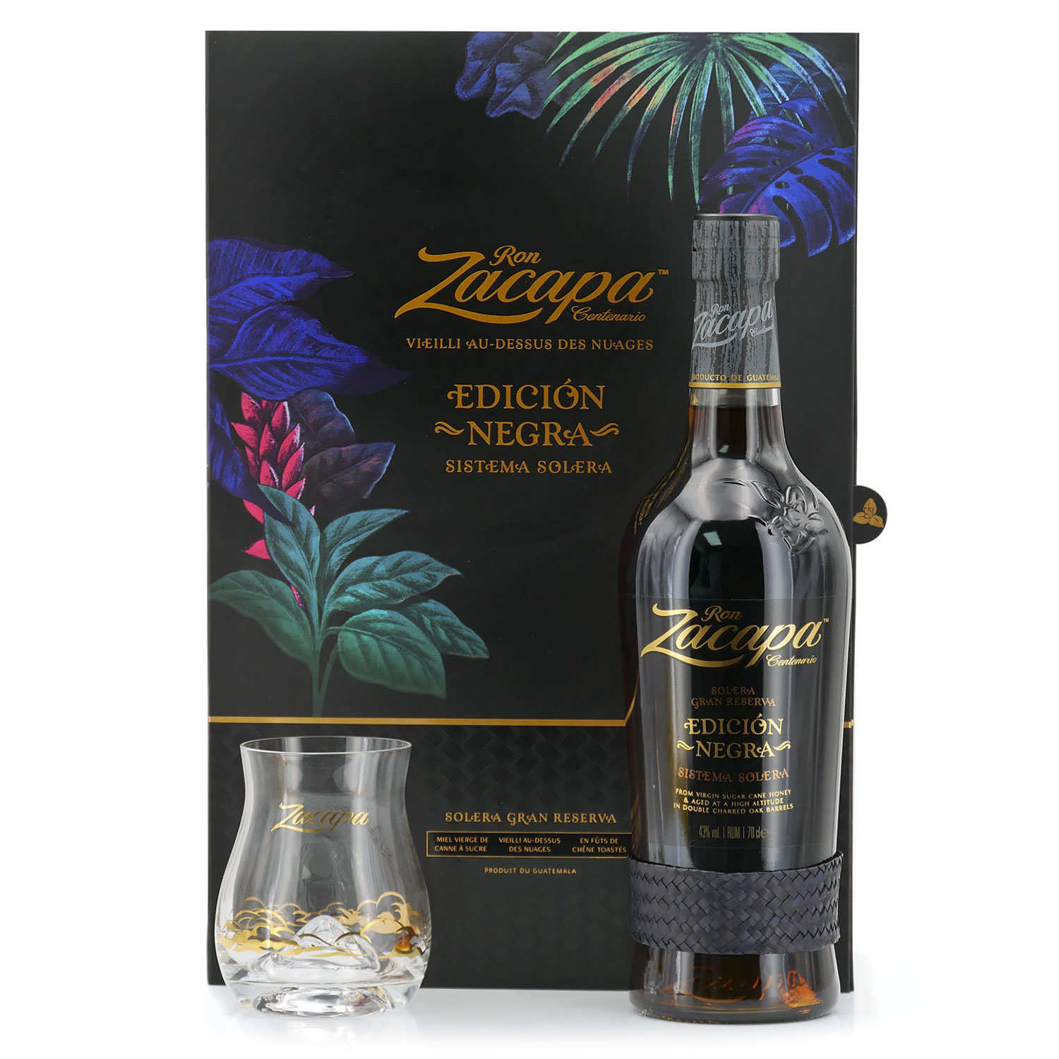 Zacapa Edicion Negra - Coffret cadeau Rhum 2 verres