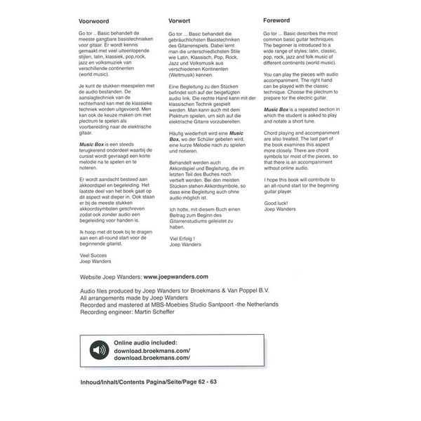 Broekmans & Van Poppel Basic Go for Guitar
