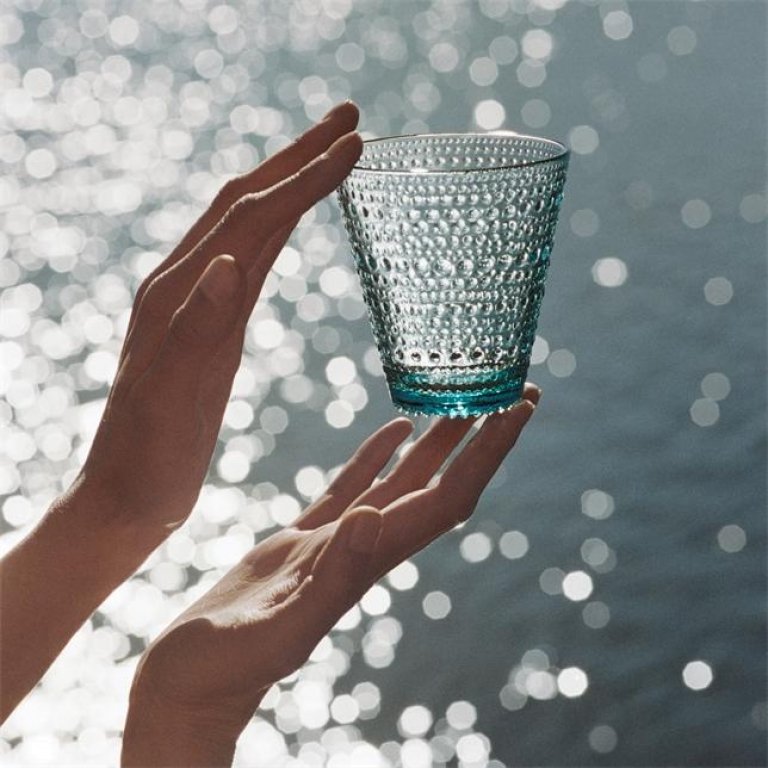 Iittala Kastehelmi glazen 30cl set van 2 aqua