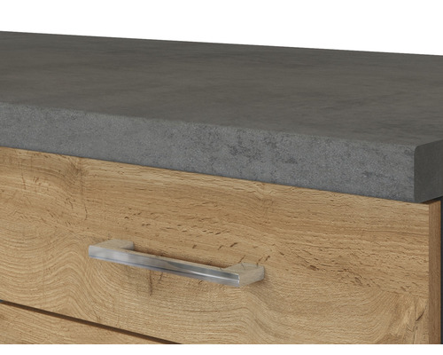 Held Furniture keukenblok met apparatuur Sorrento 270 cm eiken mat gedemonteerd omkeerbaar model 1005.6281