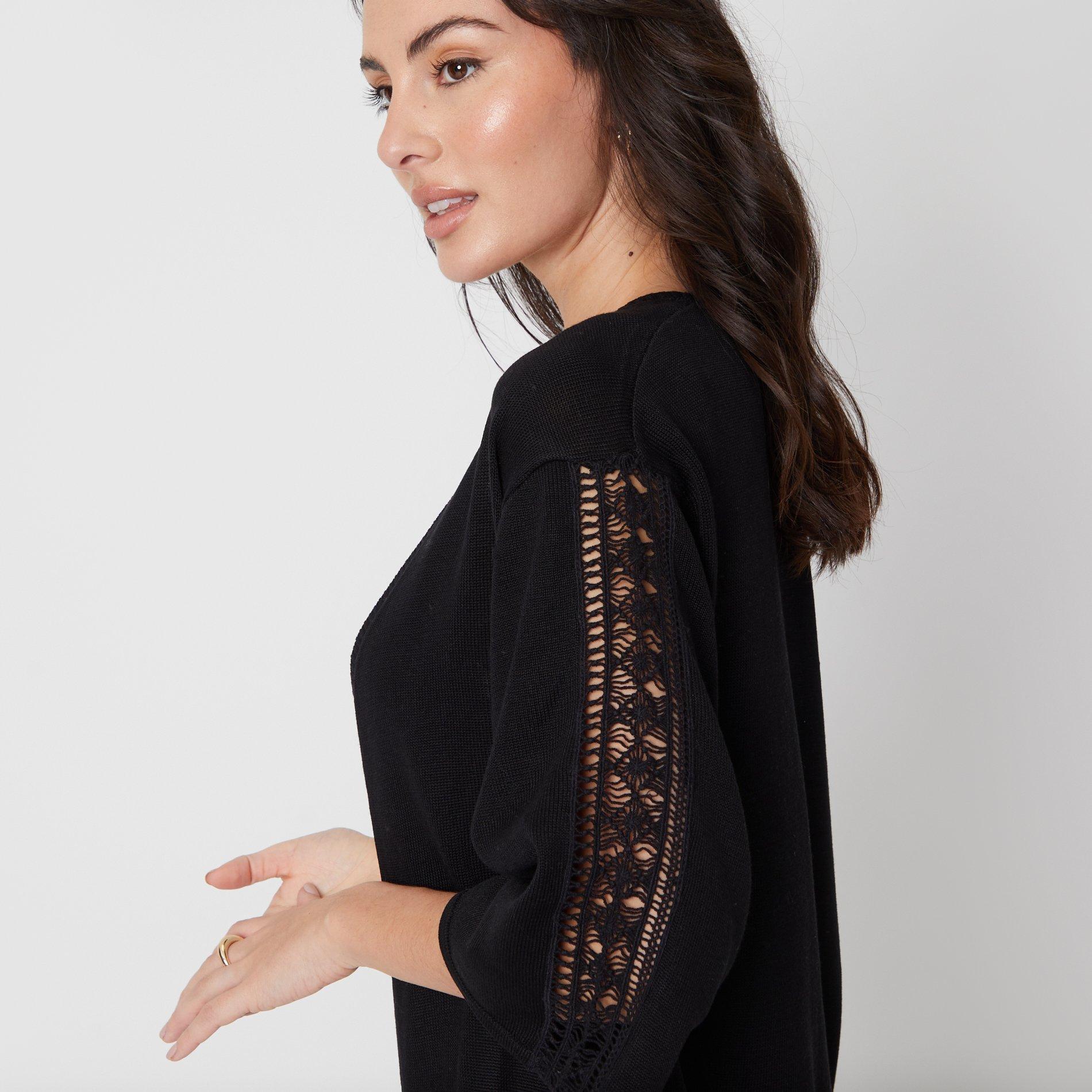 Be You Ladies Lace Detail Cardigan