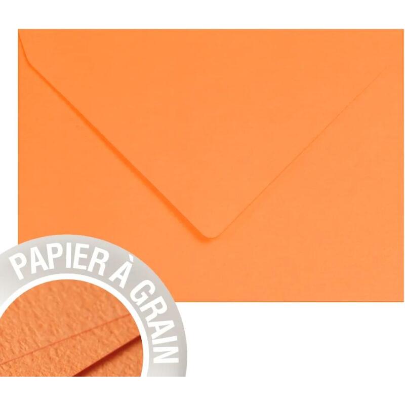 Paquet de 5 enveloppes Grain de Pollen 162x229mm 120g/m² - Curcuma