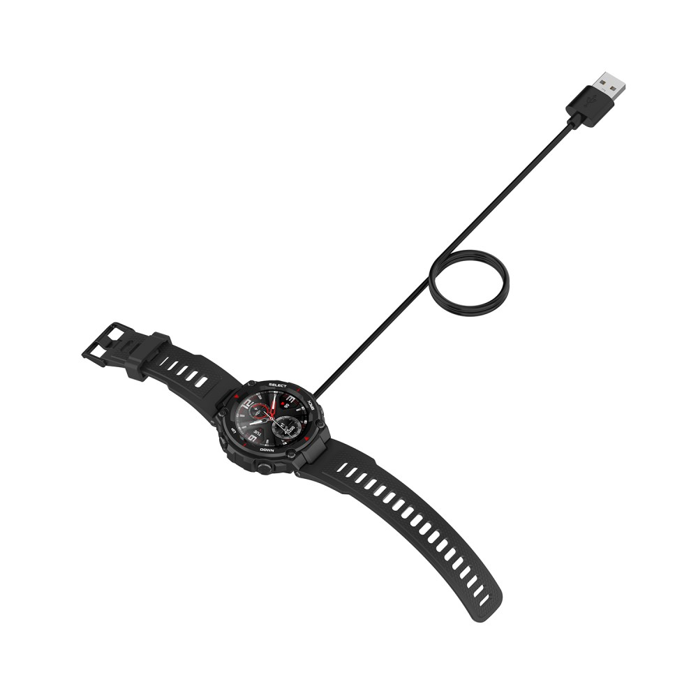 (1m) Amazfit T-Rex A1918 / GTR 42mm / GTR 47mm / GTS USB A Ladekabel Magnetisches Ladegerät - Schwarz