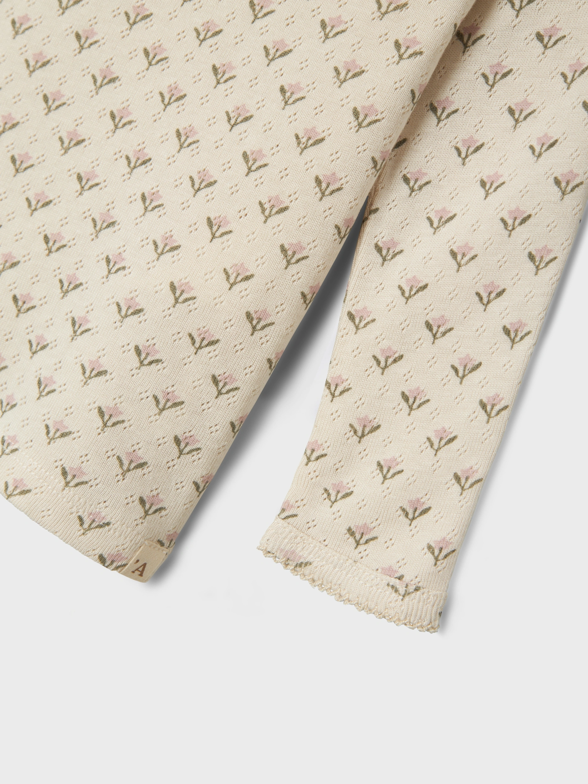 Langarmshirt NMFRACHELLO TULPEN AOP in turtledove