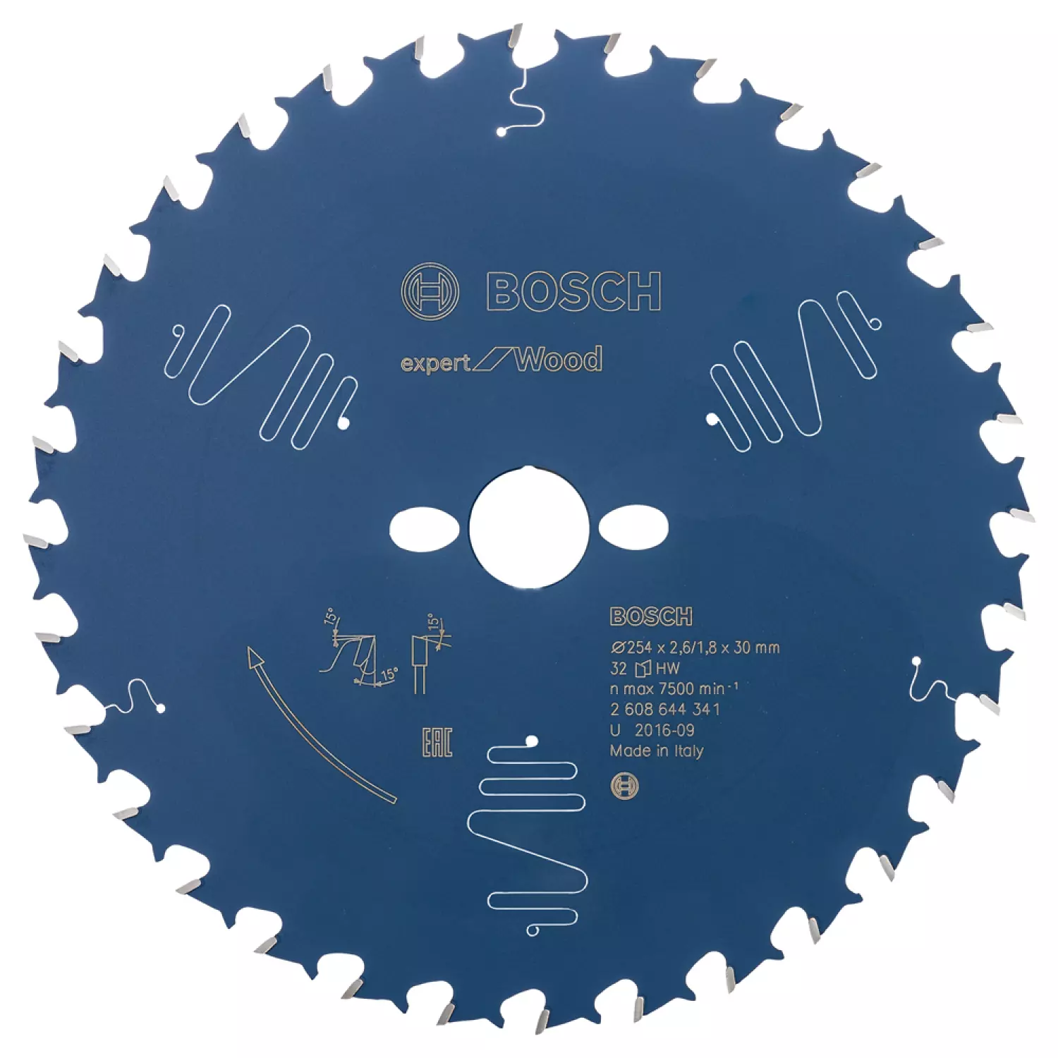 Bosch 2608644341 BIM Cirkelzaagblad- 254 x 30 x 32T - Carbide