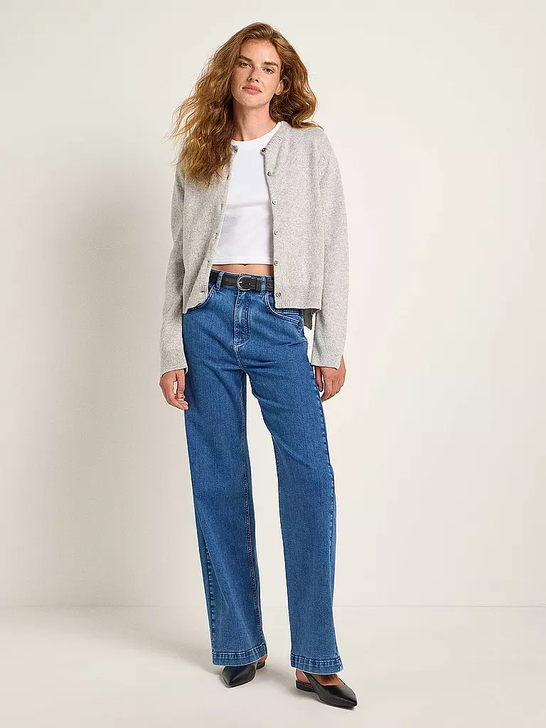 LANIUS Strickjacke Boxy Fit grau