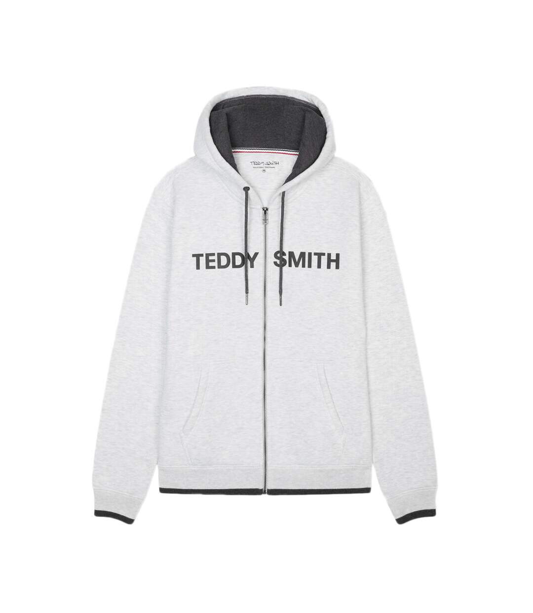 Sweat à capuche Zippé Blanc Homme Teddy Smith Giclass Hoody