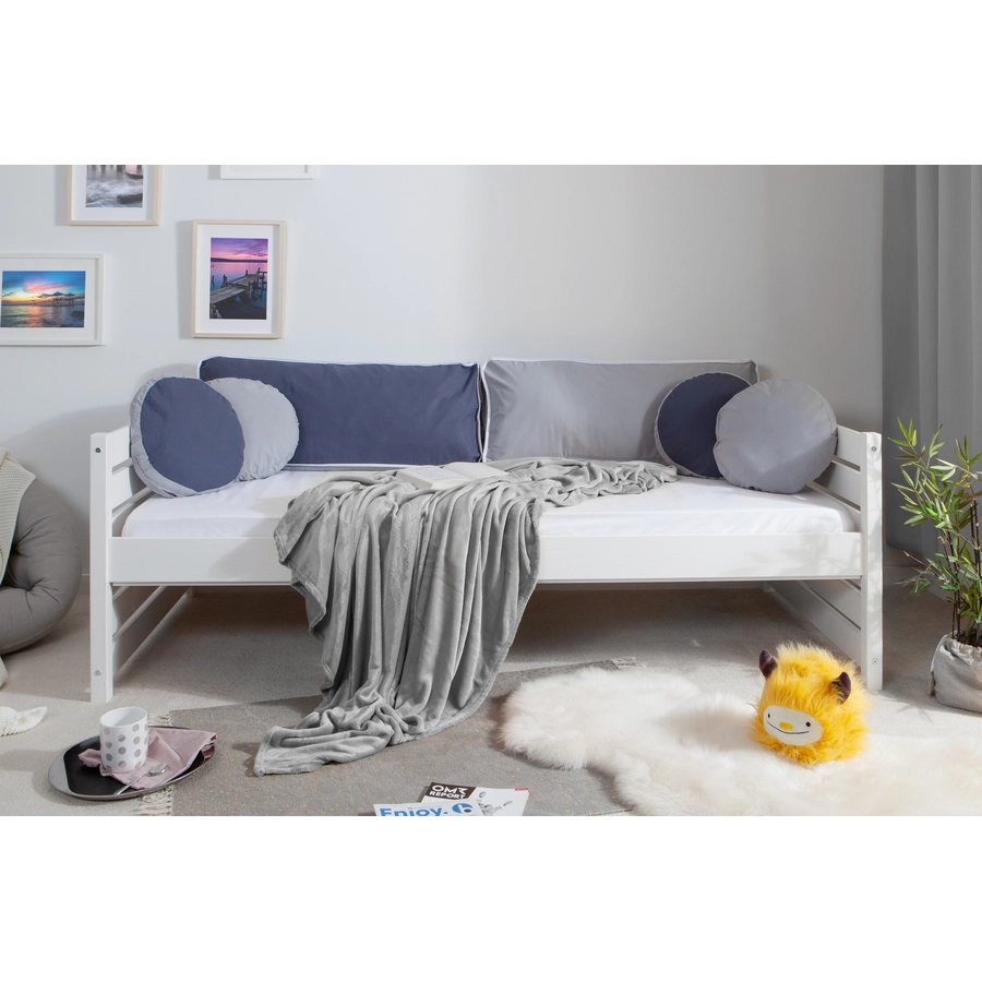 TICAA Sofabett Naomi 90x200, Kiefer massiv Weiß