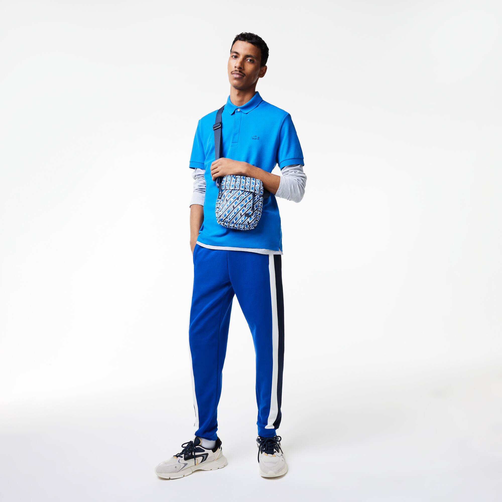 Herren LACOSTE Trainingshose mit Colourblock Trainingshosen - Blau - Lacoste - Herren