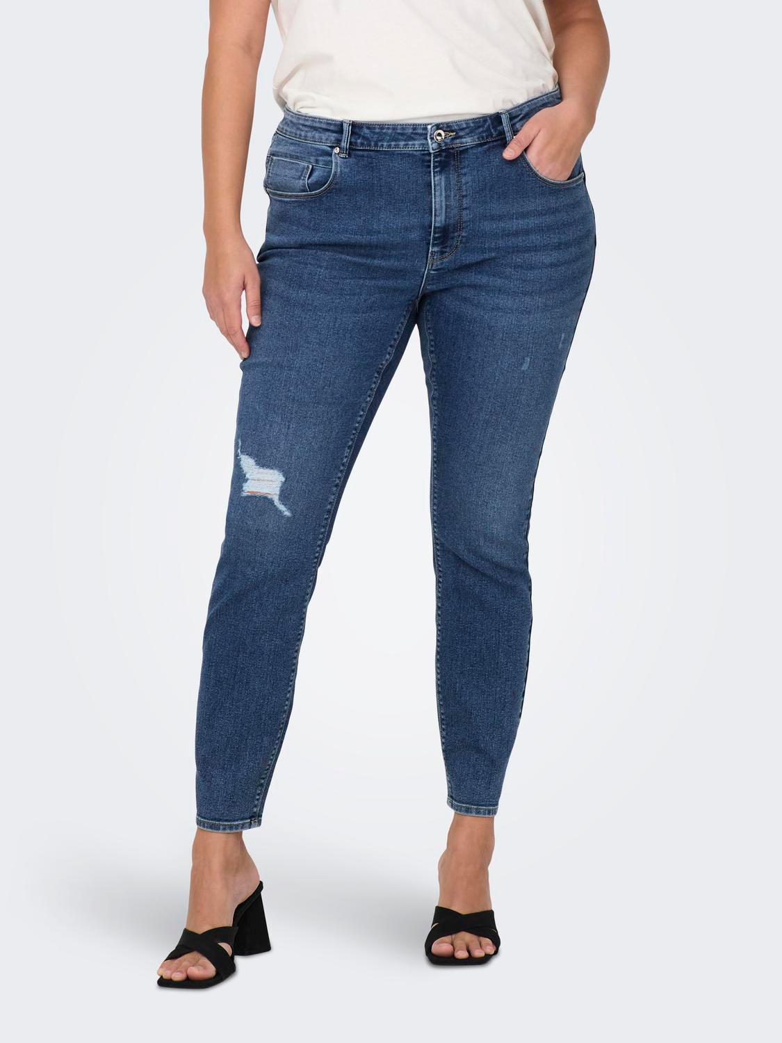 CARDAISY Mittlere Taille Skinny Fit Jeans Medium Blue Denim