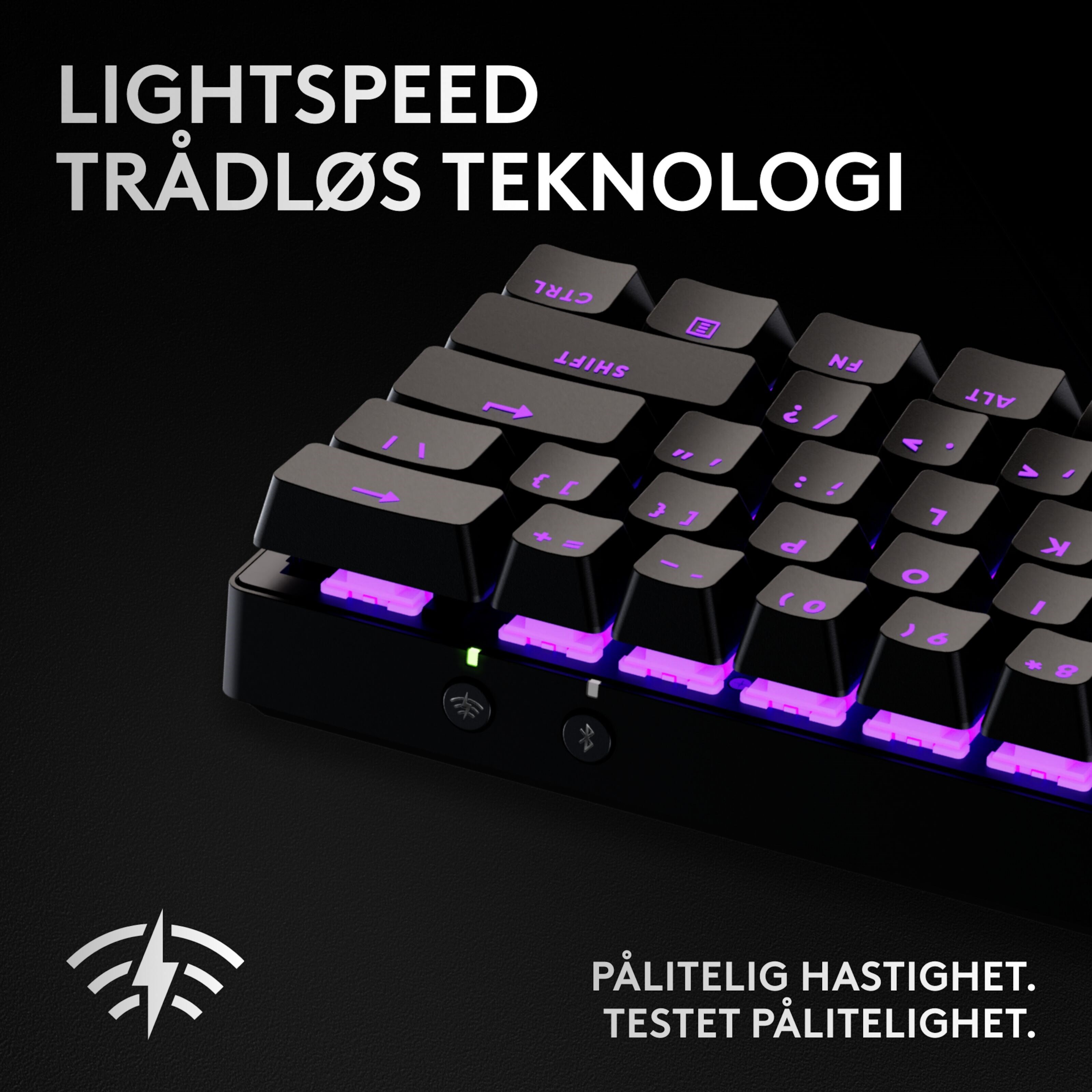Logitech G PRO X 60 Lightspeed Trådløst gamingtastatur Linear Black