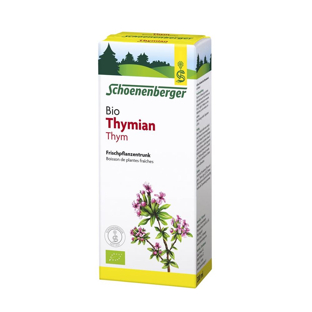 SCHOENENBERGER Thymian Frischpflanzentrunk<br>200 ml, Flasche, Bio