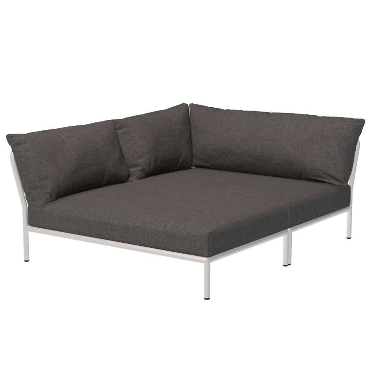 Houe Level2 Cozy Corner loungebank links frame wit stof Darkgrey basic