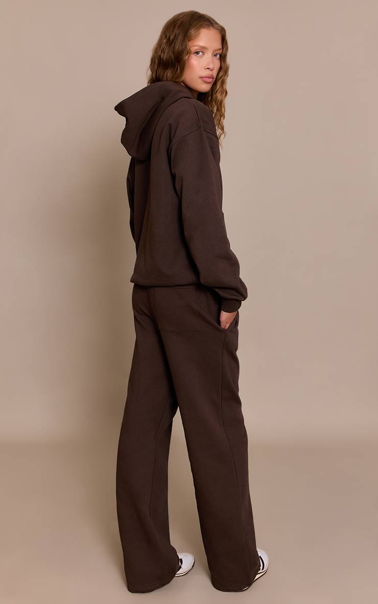 Chocolat Jogging Droit En Coton Loopback Épais 440 G/m² PLT