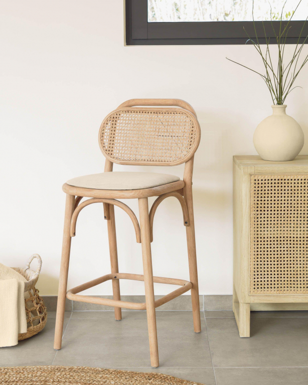 Kave Home Doriane barkruk 65 naturel