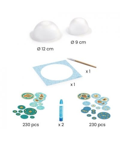 Djeco dj07983 knutselset papier maché kommen blauw