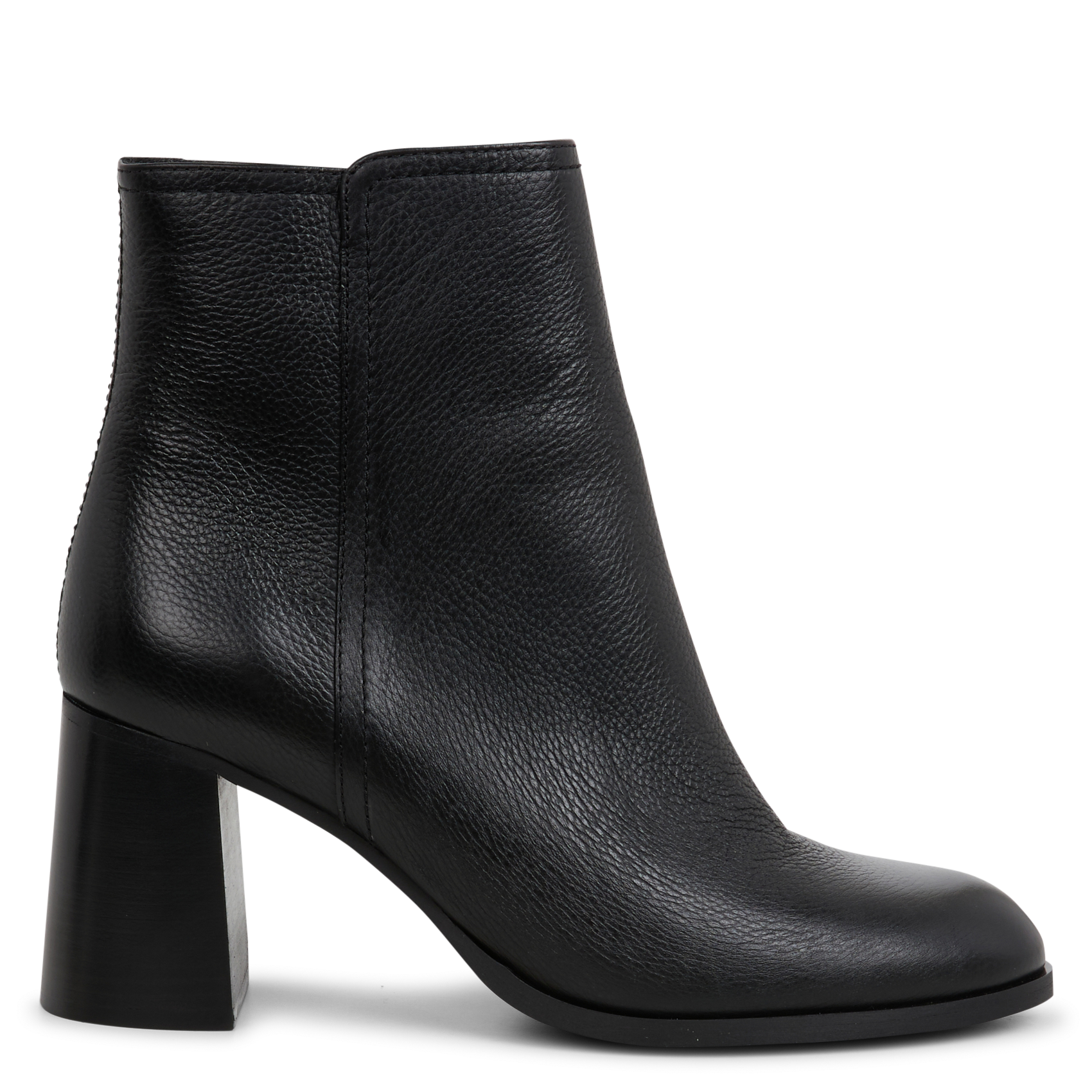 BEN - Bottines à talons en cuir | Noir