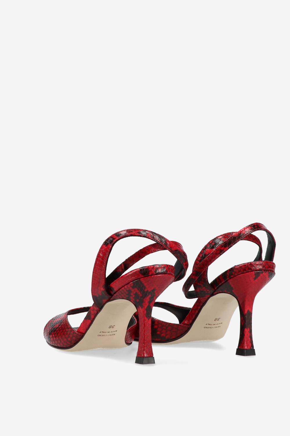 Dial Drunk pitone leather heeled sandals