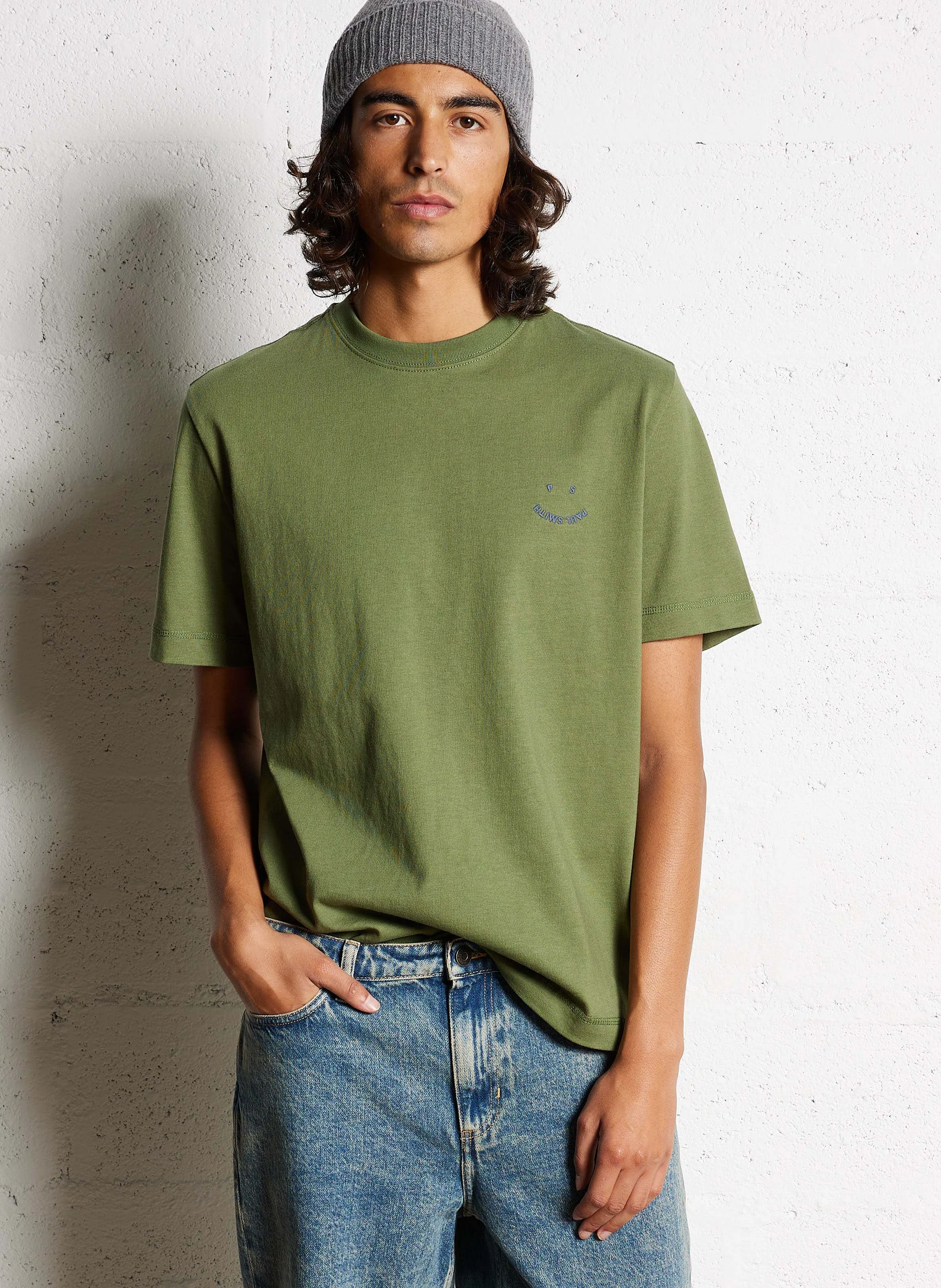 Tee-shirt col rond en coton bio | Vert