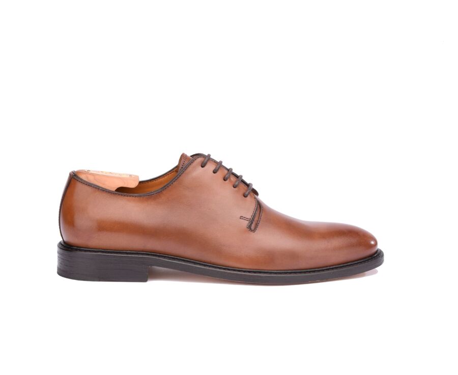 Richelieu homme Châtaigne Patiné semelle cuir - CHINGFORD