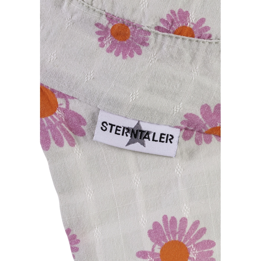 Sterntaler Schirmmütze mit Nackenschutz Blume blassgrün