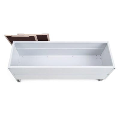 Truhe und Sitzbank CMB, RAL 7035 Lichtgrau