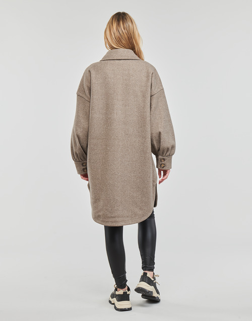 Only - ONLTRILLION L/S OVRS SHACKET PNT NOOS - Marron
