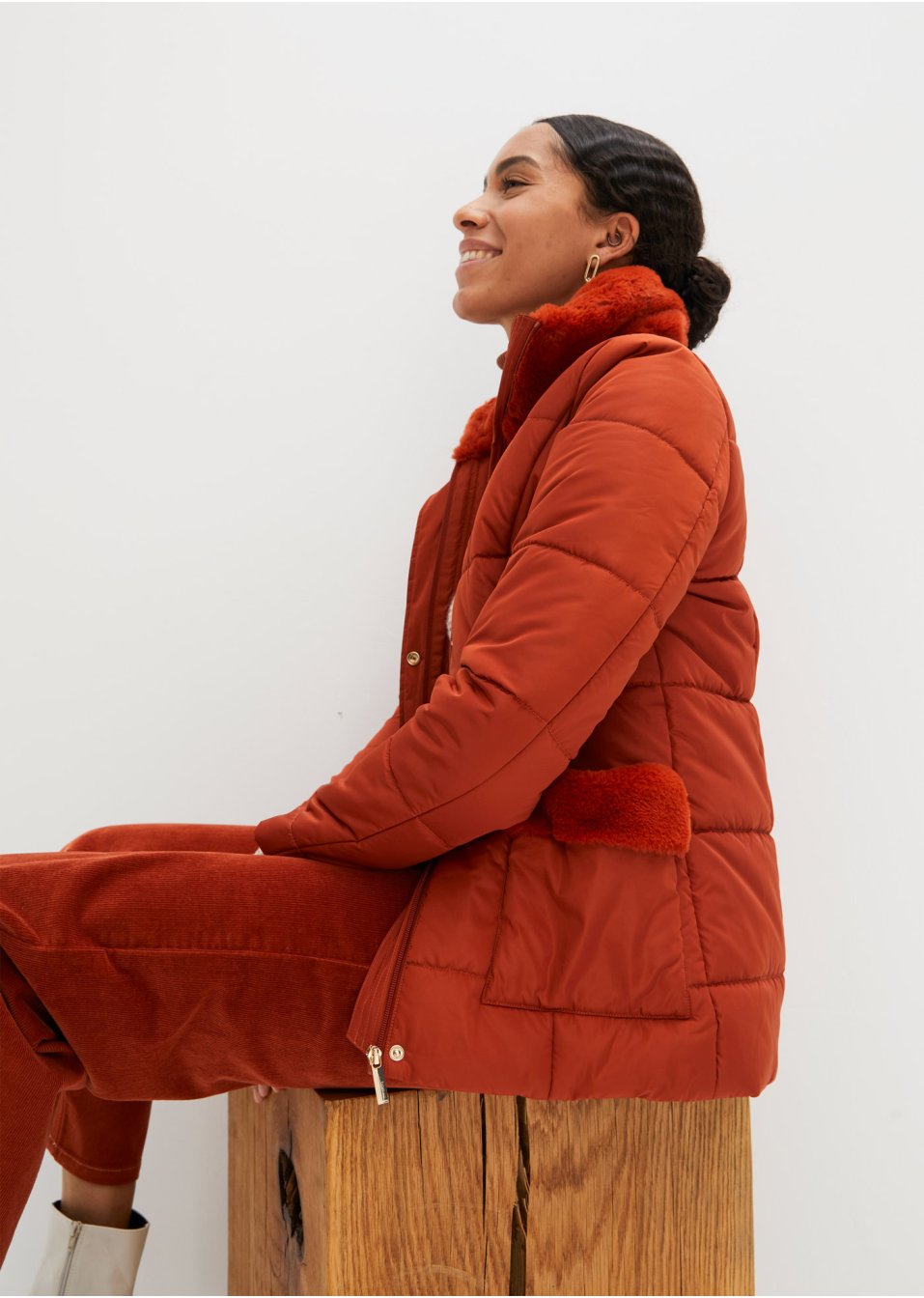 Veste matelassée avec application en synthétique