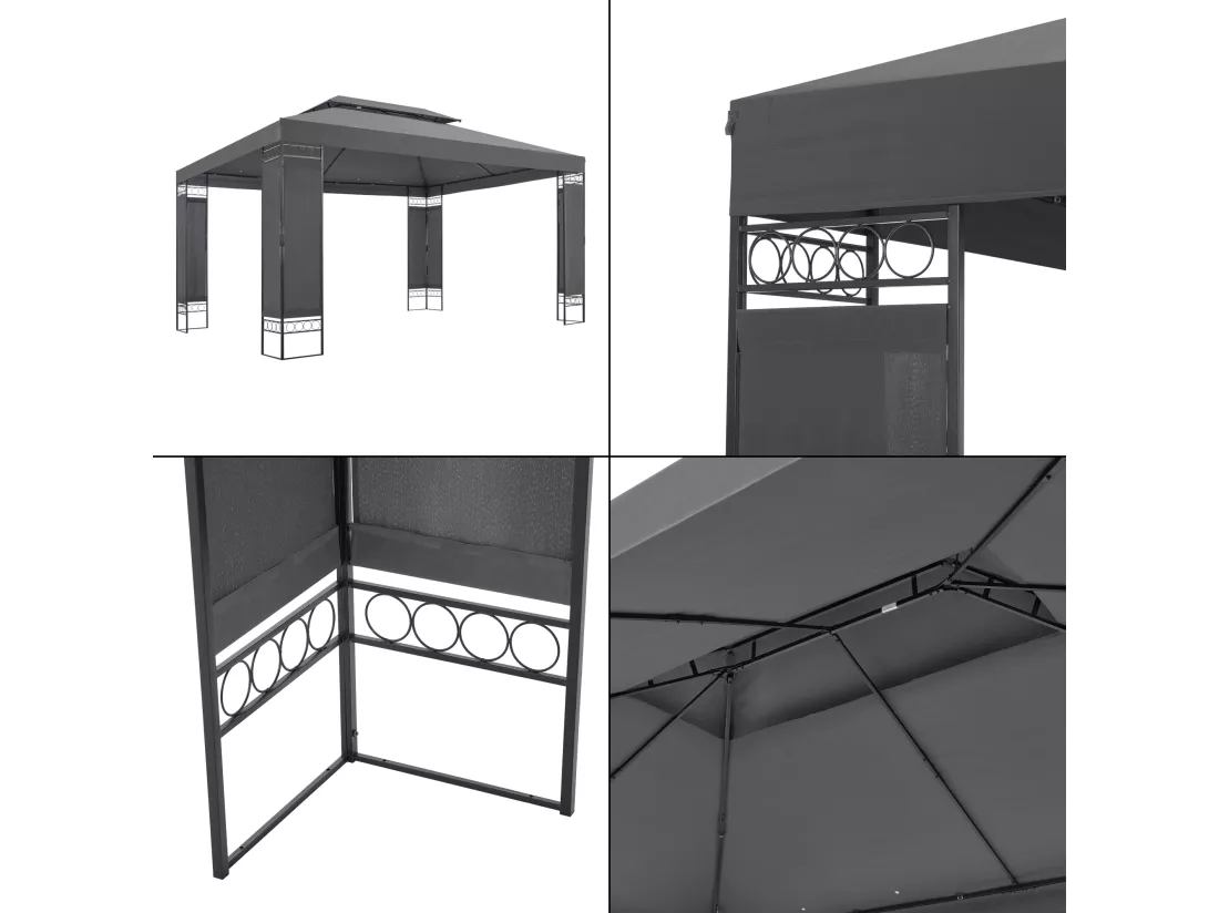 Tonnelle de jardin lanciano grise 400 x 300 x 265 cm 03_0008749