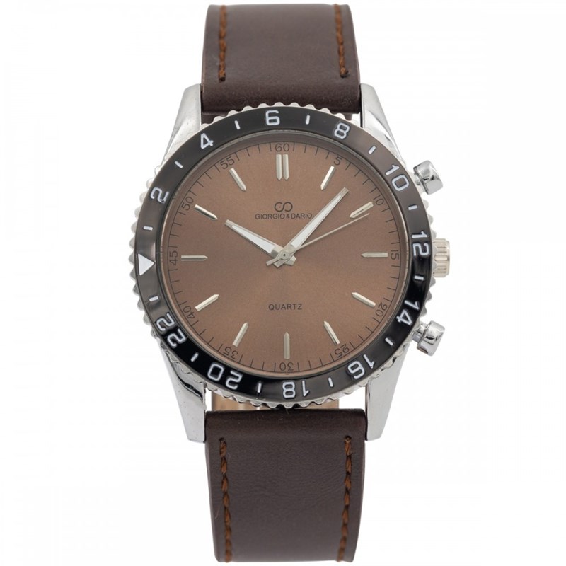 Montre Homme GIORGIO bracelet Cuir Marron