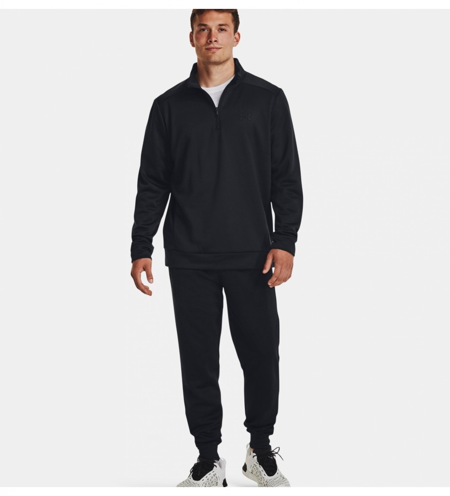 Moletom com zíper e forro de lã preto Under Armour