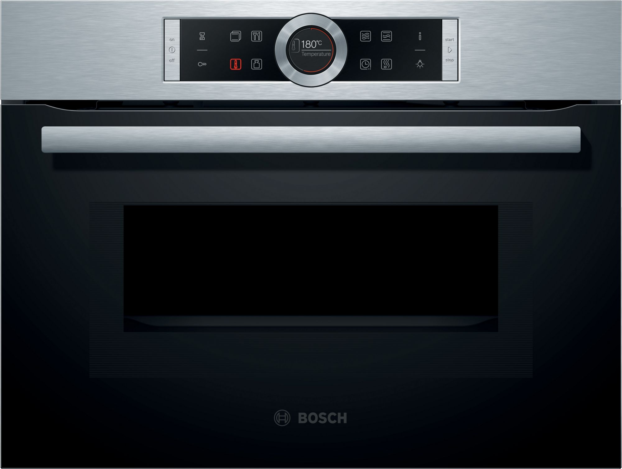 # PRODUTO RECONDICIONADO # Forno de Micro-ondas Compacto Série 8 60 x 45 cm Aço Inoxidável CMG633BS1-B