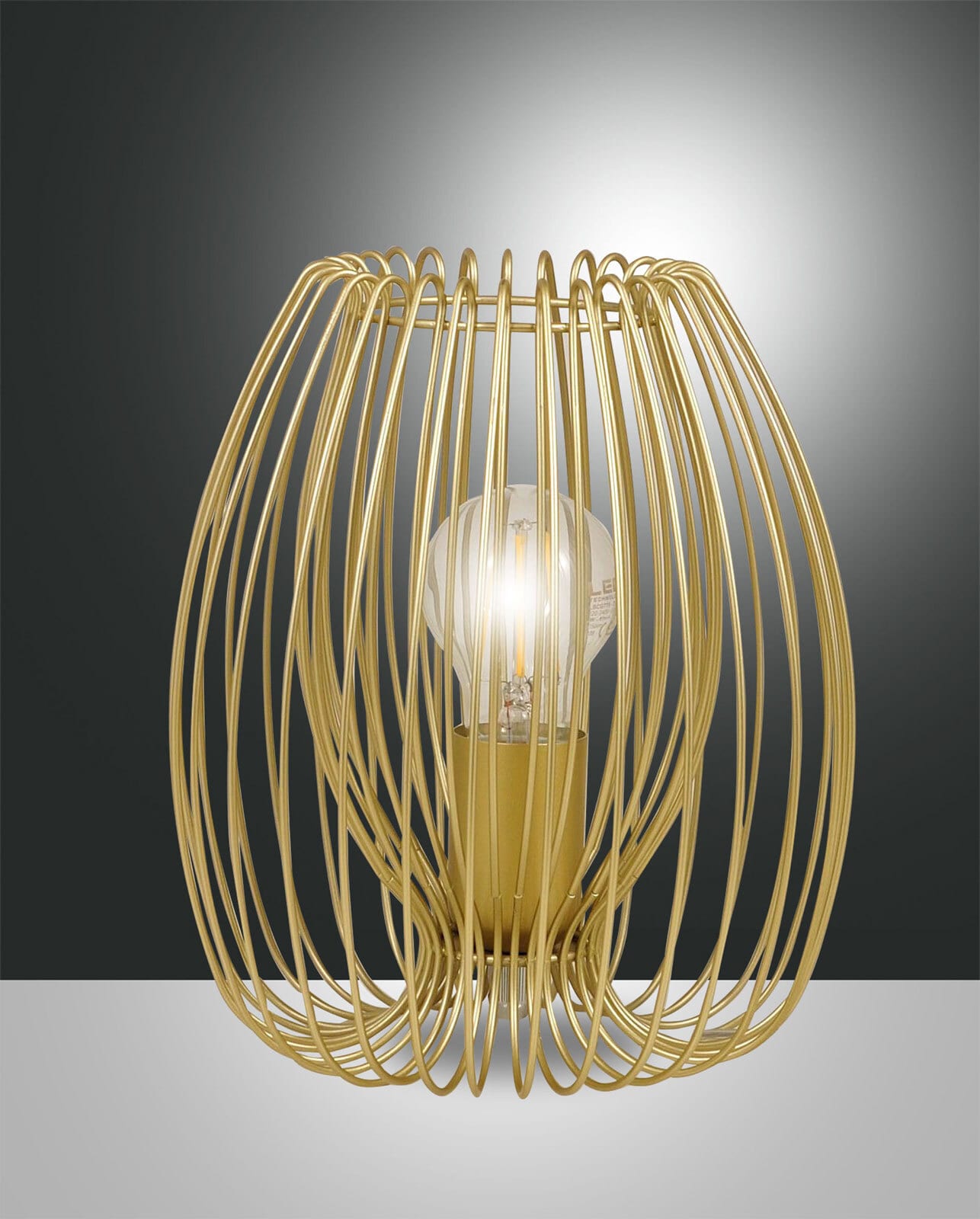 FABAS LUCE Retrofit Tischlampe CAMP goldfarbig