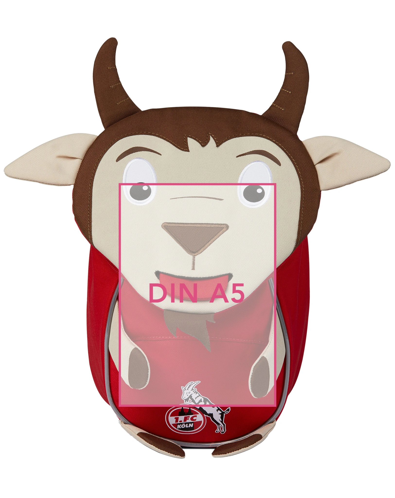 Kinderrucksack KLEINER FREUND – 1. FC KÖLN HENNES (17x25x11) in rot