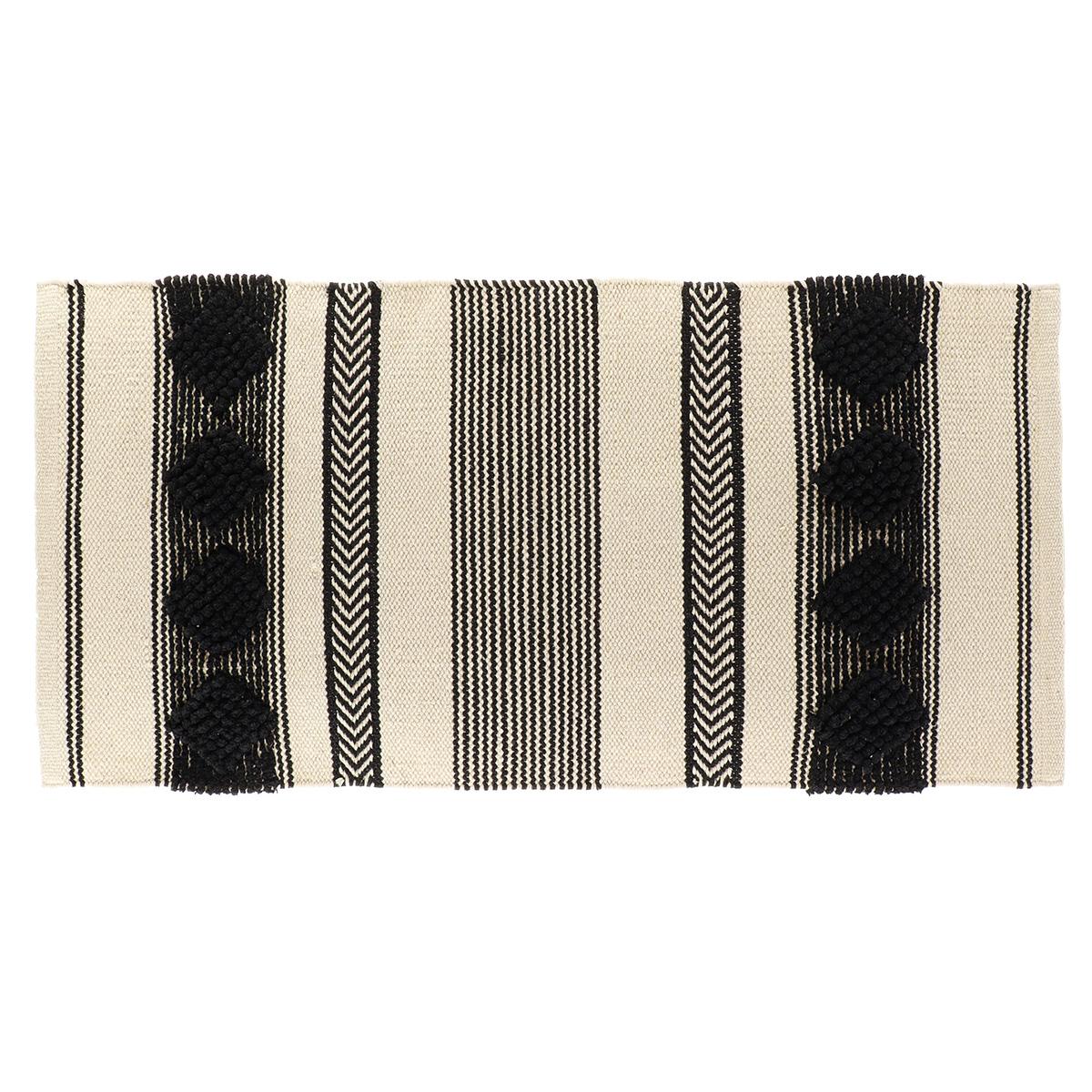 TAPIS NEW DELHI 45X90CM NOIR NATUREL