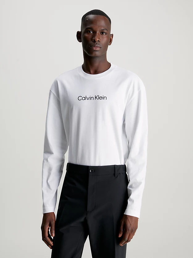 Camiseta de manga comprida com logotipo