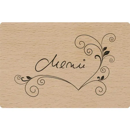 Knorr Prandell Stempel aus Holz (Einladung) Motivgröße 8 x 5 cm, Motiv: Menü
