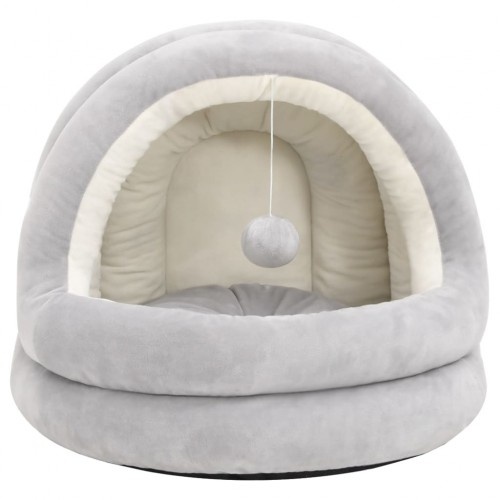 Cama redonda cinza para gatos Vidaxl