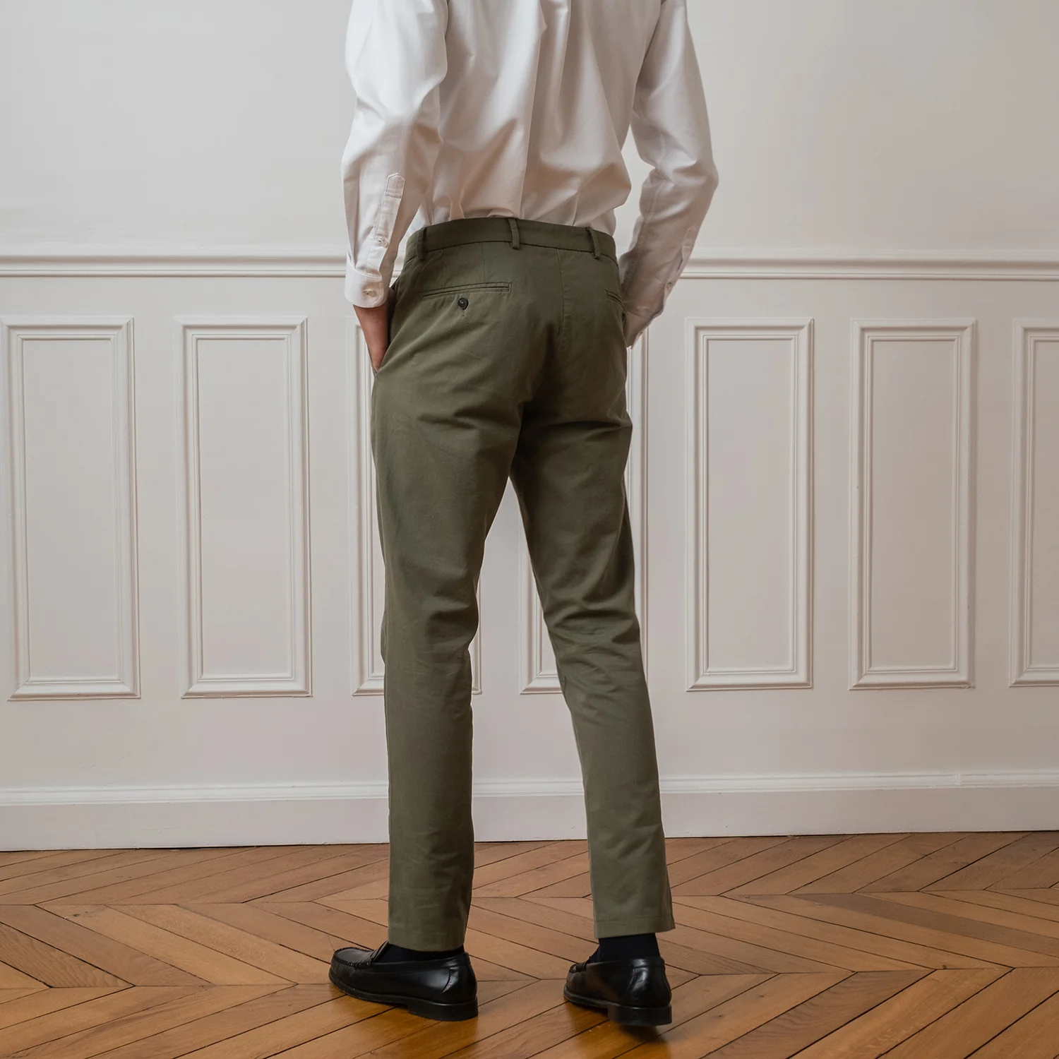 Green chinos