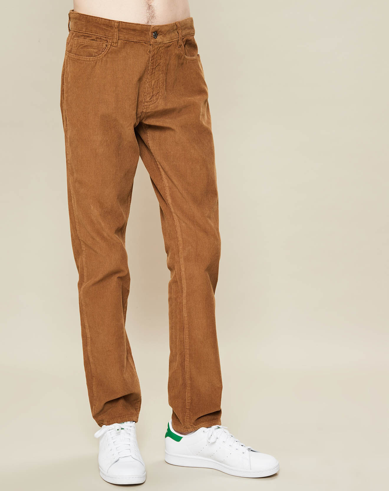 Hartford Pantalon en velours côtelé Tim camel