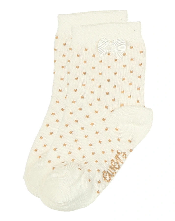 Babysocken PÜNKTCHEN & SCHLEIFE 3er-Pack in creme/rosa/navy