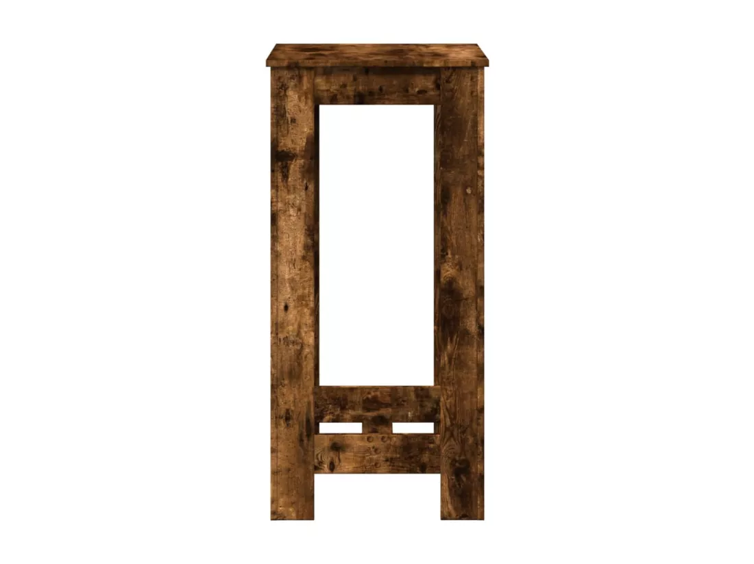 Table de bar chêne fumé 51x50x103,5 cm bois d'ingénierie