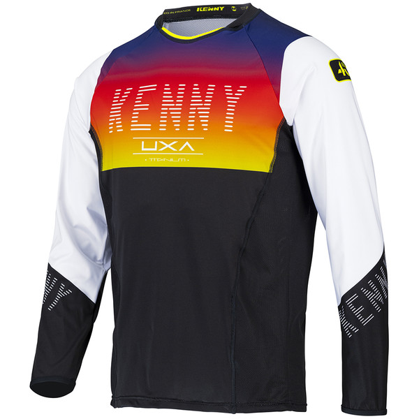 Kenny - Maillot Titanium - 2022 Blanc / Noir / Rouge / Jaune