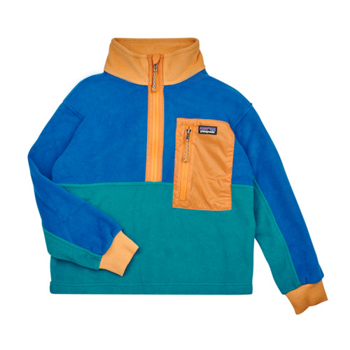 Patagonia - KIDS MICRODINI 1/2 ZIP PULLOVER - Bleu / Vert / Jaune