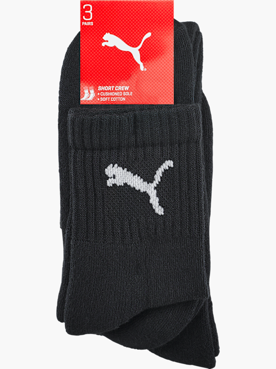 PUMA 3 Pack Socken Schwarz