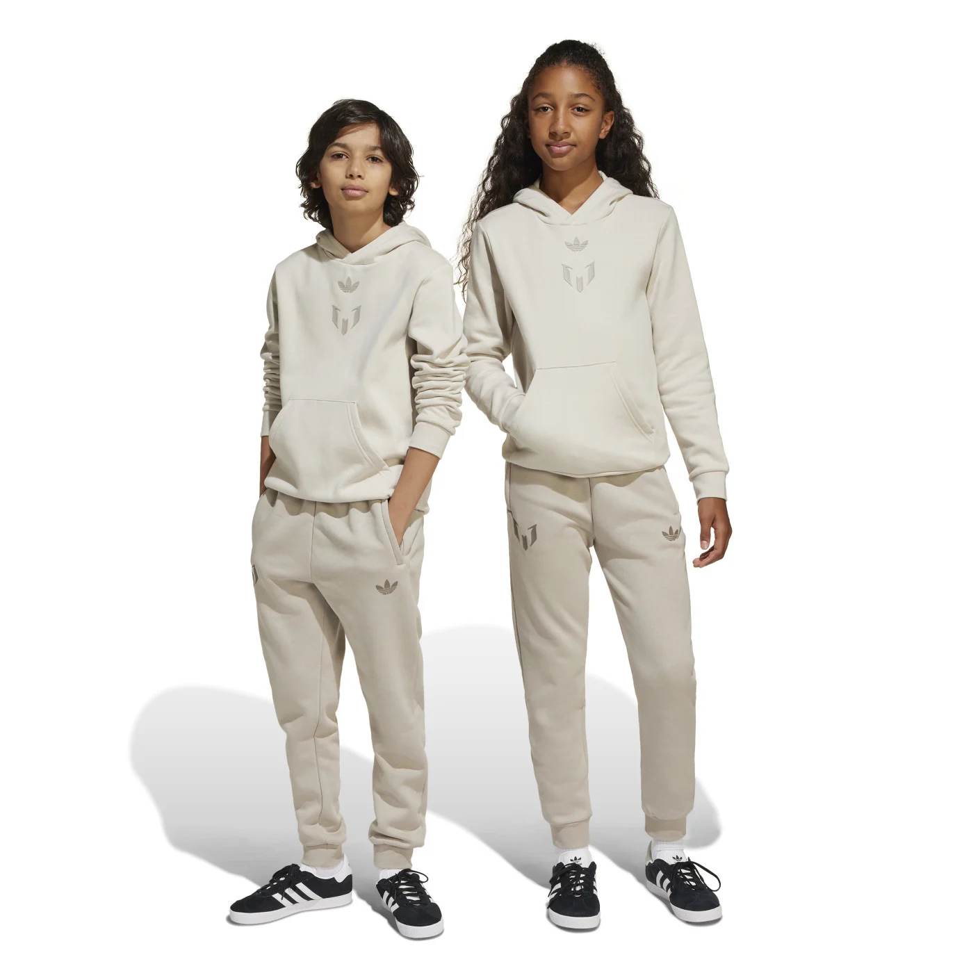 adidas Messi Hoodie Joggingpak Kids Beige