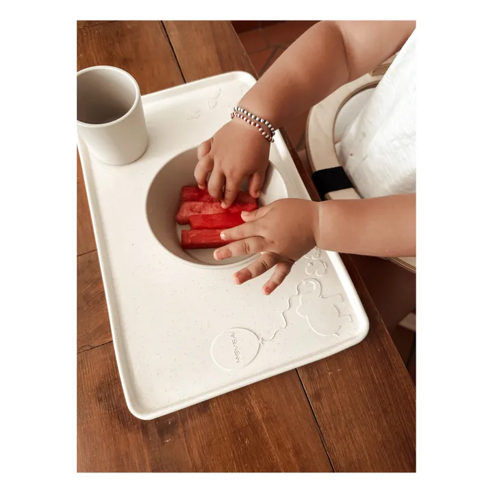 Hevea Set de table en caoutchouc naturel | Gris