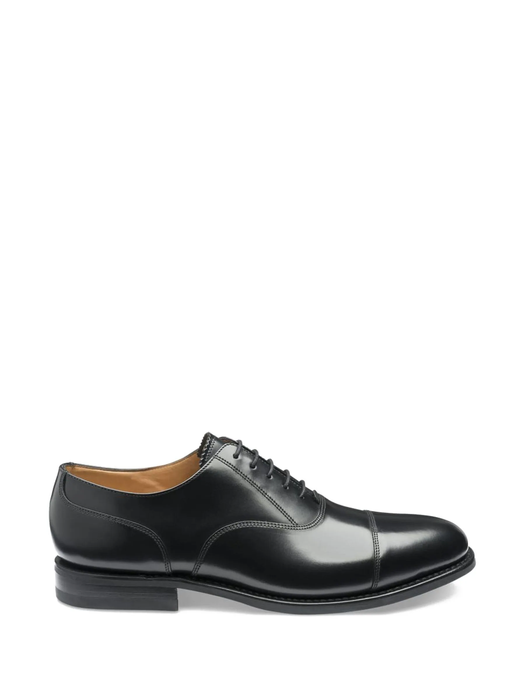 Loake zwarte 300BRG Oxford schoenen met contrasterende neus