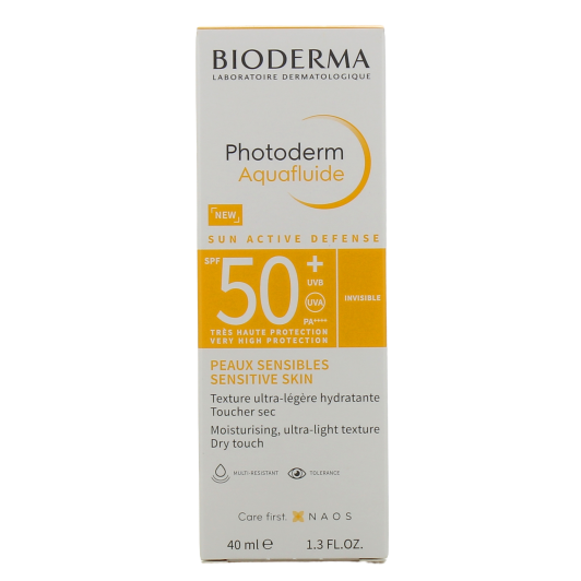 Fluide solaire SPF50+ Bioderma Photoderm Aquafluide - Peau sensible