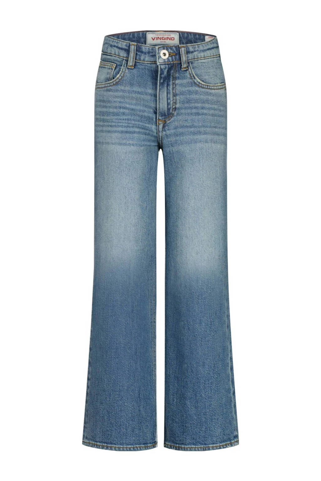 Vingino high waist wide leg jeans medium blue denim
